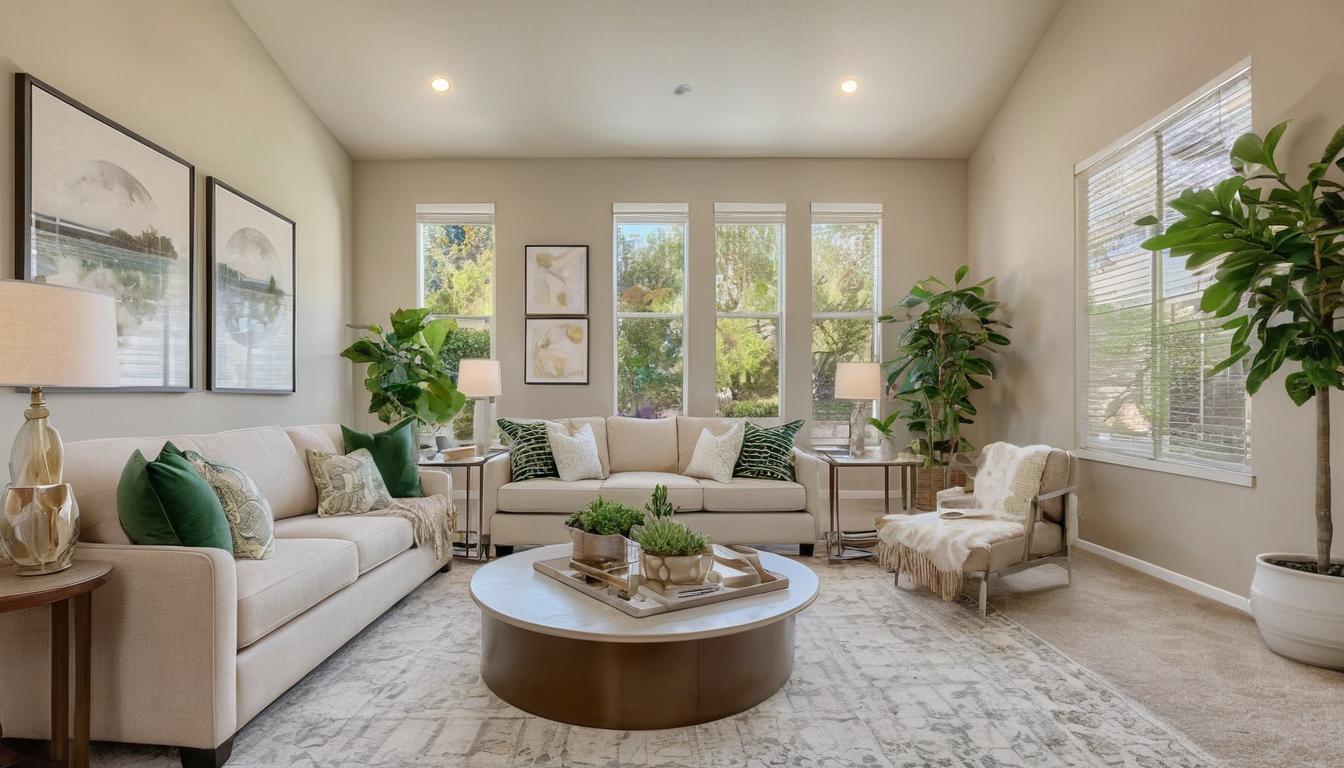 Bright Staged Living Room